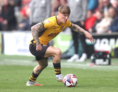 260425 - Fleetwood Town v Newport County - Sky Bet League 2 -Kai Whitmore of Newport
