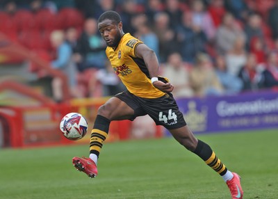 260425 - Fleetwood Town v Newport County - Sky Bet League 2 - David Ajiboye of Newport
