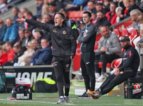260425 - Fleetwood Town v Newport County - Sky Bet League 2 - Newport caretaker manager Dafydd Williams