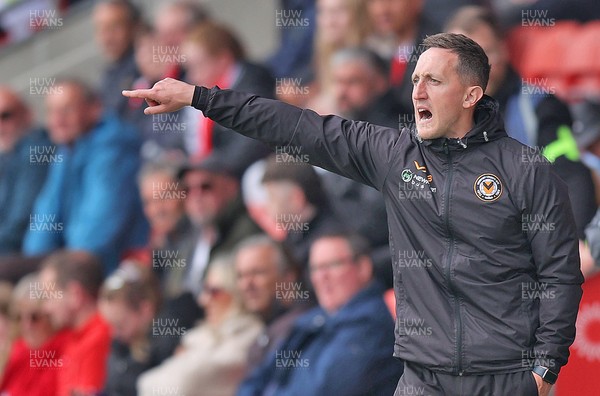 260425 - Fleetwood Town v Newport County - Sky Bet League 2 - Newport caretaker manager Dafydd Williams