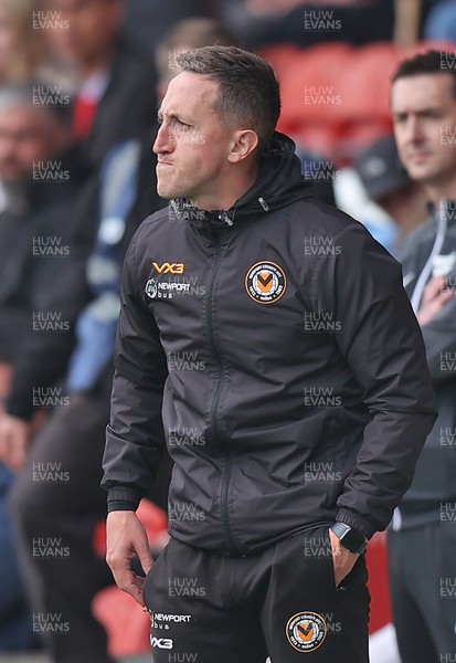 260425 - Fleetwood Town v Newport County - Sky Bet League 2 - Newport caretaker manager Dafydd Williams