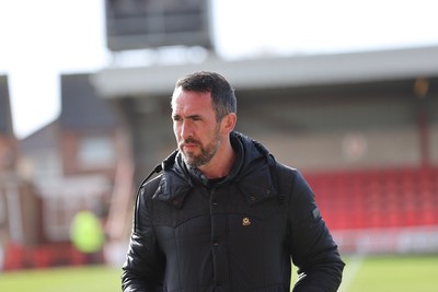 280226 - Fleetwood Town v Newport County - Sky Bet League 2 - Newport manager Christian Fuchs