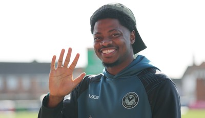 280226 - Fleetwood Town v Newport County - Sky Bet League 2 - Bobby Kamwa of Newport