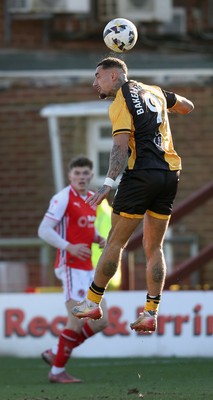 280226 - Fleetwood Town v Newport County - Sky Bet League 2 - Courtney Baker-Richardson of Newport