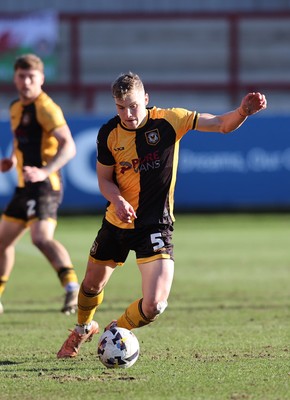 280226 - Fleetwood Town v Newport County - Sky Bet League 2 - Sven Sprangler of Newport makes his way up the field