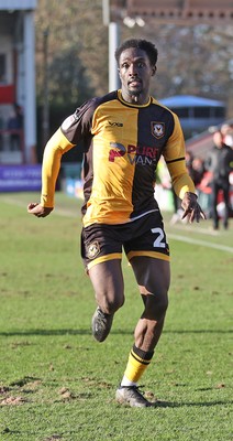 280226 - Fleetwood Town v Newport County - Sky Bet League 2 - Nathan Opoku of Newport