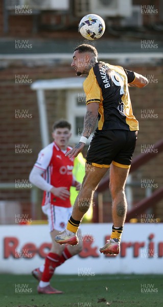 280226 - Fleetwood Town v Newport County - Sky Bet League 2 - Courtney Baker-Richardson of Newport