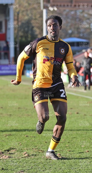280226 - Fleetwood Town v Newport County - Sky Bet League 2 - Nathan Opoku of Newport