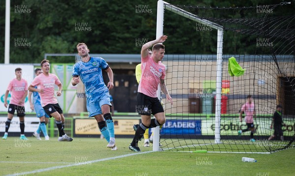 200721 - Forest Green Rovers v Cardiff City, Pre-season Friendly - James Collins of Cardiff City scores the opening goal early in the second half