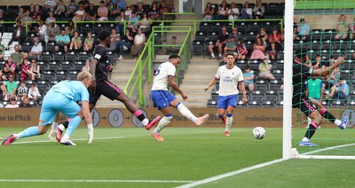 250726 - Forest Green Rovers v Cardiff City, Pre-Season Friendly - Chris Willock of Cardiff City scores the second goal