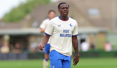 250726 - Forest Green Rovers v Cardiff City, Pre-Season Friendly - Ronan Kpakio of Cardiff City