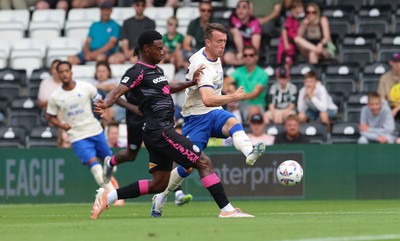 250726 - Forest Green Rovers v Cardiff City, Pre-Season Friendly - David Turnbull of Cardiff City fires a shot at goal