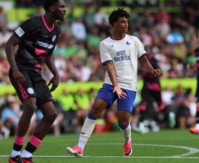 250726 - Forest Green Rovers v Cardiff City, Pre-Season Friendly - Paul Moreno of Cardiff City