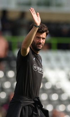 250726 - Forest Green Rovers v Cardiff City, Pre-Season Friendly - Cardiff City head coach Brian Barry-Murphy at the end of the match
