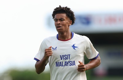 250726 - Forest Green Rovers v Cardiff City, Pre-Season Friendly - Noah Anyadike of Cardiff City