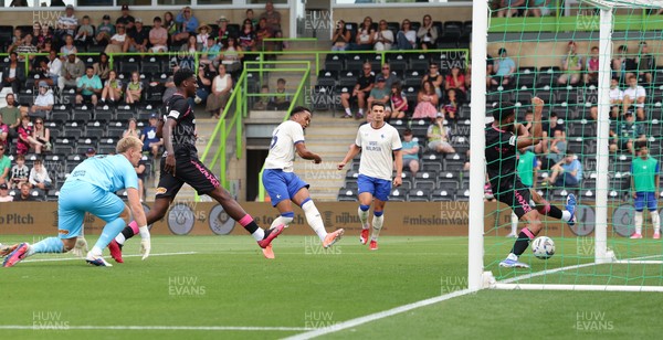 250726 - Forest Green Rovers v Cardiff City, Pre-Season Friendly - Chris Willock of Cardiff City scores the second goal