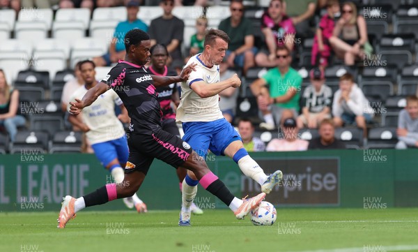 250726 - Forest Green Rovers v Cardiff City, Pre-Season Friendly - David Turnbull of Cardiff City fires a shot at goal