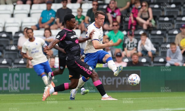 250726 - Forest Green Rovers v Cardiff City, Pre-Season Friendly - David Turnbull of Cardiff City fires a shot at goal
