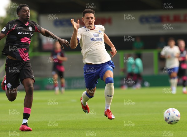250726 - Forest Green Rovers v Cardiff City, Pre-Season Friendly - Yousef Salech of Cardiff City breaks away