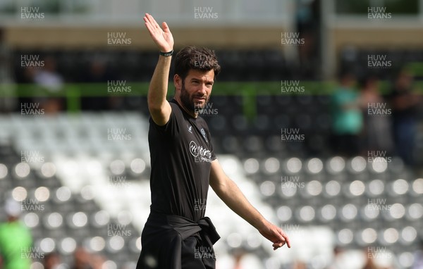 250726 - Forest Green Rovers v Cardiff City, Pre-Season Friendly - Cardiff City head coach Brian Barry-Murphy at the end of the match