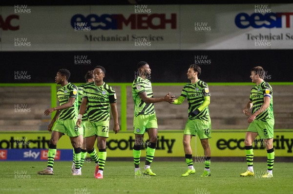 011220 - Forest Green Rovers v Newport County - Sky Bet League 2 - Jamille Matt of Forest Green (c) celebrates his goal