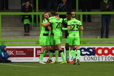 061018 - Forest Green Rovers v Newport County - EFL SkyBet League 2 - Dayle Grubb of Forest Green Rovers celebrates his goal 