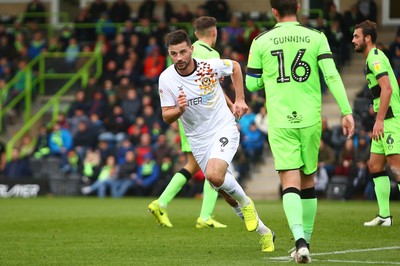 061018 - Forest Green Rovers v Newport County - EFL SkyBet League 2 - Padraig Amond of Newport County scores a goal