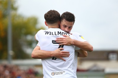 061018 - Forest Green Rovers v Newport County - EFL SkyBet League 2 - Padraig Amond of Newport County celebrates his goal