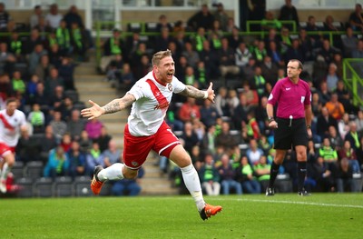 141017 Forest Green Rovers v Newport County - EFL SkyBet League 2 - Scot Bennett of Newport County celebrates his goal