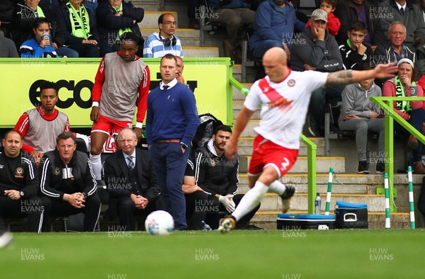 141017 Forest Green Rovers v Newport County - EFL SkyBet League 2 - Manager of Newport County Mike Flynn looks on
