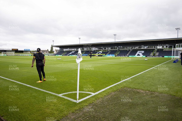 190823 - Forest Green Rovers v Newport County - Sky Bet League 2 - A general view of The New Lawn ahead of the match