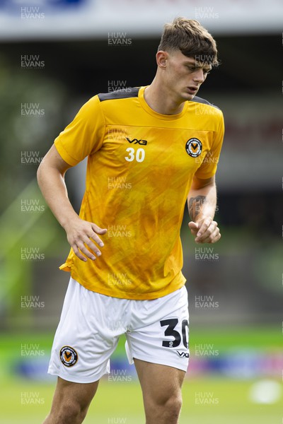 190823 - Forest Green Rovers v Newport County - Sky Bet League 2 - Seb Palmer-Houlden of Newport County during the warm up