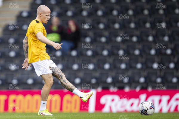 190823 - Forest Green Rovers v Newport County - Sky Bet League 2 - James Waite of Newport County during the warm up