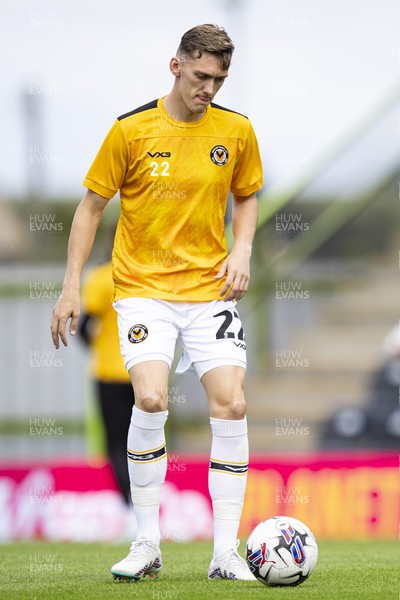 190823 - Forest Green Rovers v Newport County - Sky Bet League 2 - Nathan Wood of Newport County during the warm up
