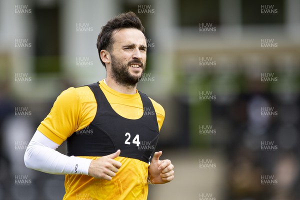 190823 - Forest Green Rovers v Newport County - Sky Bet League 2 - Aaron Wildig of Newport County during the warm up
