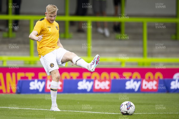 190823 - Forest Green Rovers v Newport County - Sky Bet League 2 - Will Evans of Newport County during the warm up