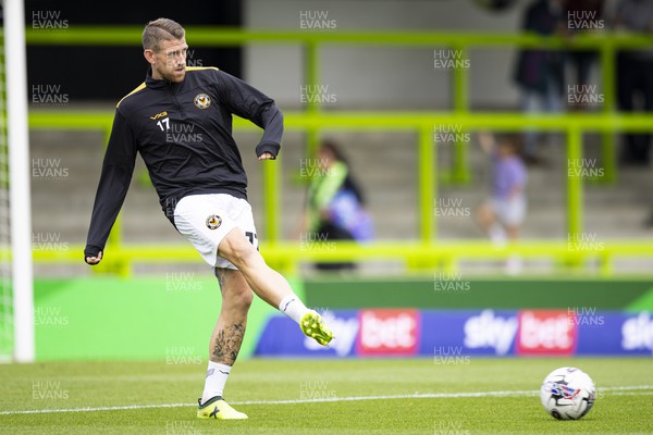 190823 - Forest Green Rovers v Newport County - Sky Bet League 2 - Scot Bennett of Newport County during the warm up