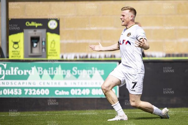 190823 - Forest Green Rovers v Newport County - Sky Bet League 2 - Will Evans of Newport County celebrates scoring his sides first goal 