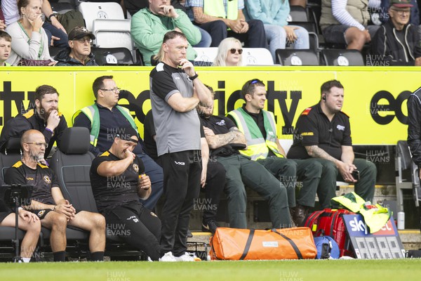 190823 - Forest Green Rovers v Newport County - Sky Bet League 2 - Newport County manager Graham Coughlan on the touchline 