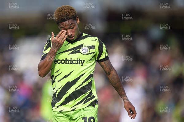 190823 - Forest Green Rovers v Newport County - Sky Bet League 2 - Sean Robertson of Forest Green Rovers after being shown red card