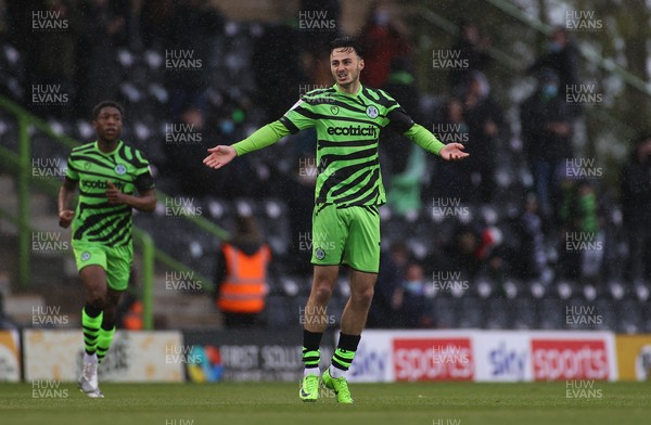 230521 - Forest Green Rovers v Newport County - SkyBet League Two Play off Semi-Final, Second Leg - Aaron Collins of Forest Green Rovers celebrates after he scores the second goal