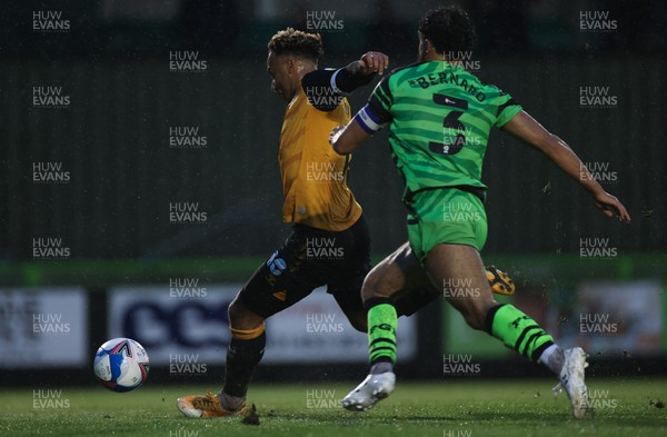 230521 - Forest Green Rovers v Newport County - SkyBet League Two Play off Semi-Final, Second Leg - Nicky Maynard of Newport County races in to score the winning goal