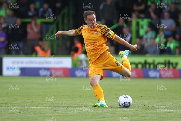 310819 - Forest Green Rovers v Newport County - EFL SkyBet League 2 - Mat Dolan of Newport County hits a long ball
