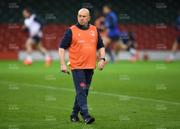 210220 - France Rugby Training - France defence coach Shaun Edwards during training