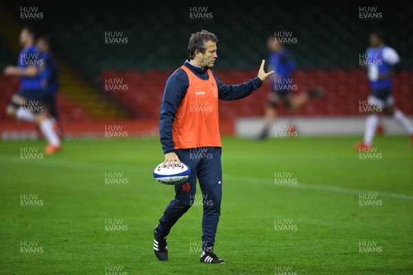 210220 - France Rugby Training - France head coach Fabien Galthie during training