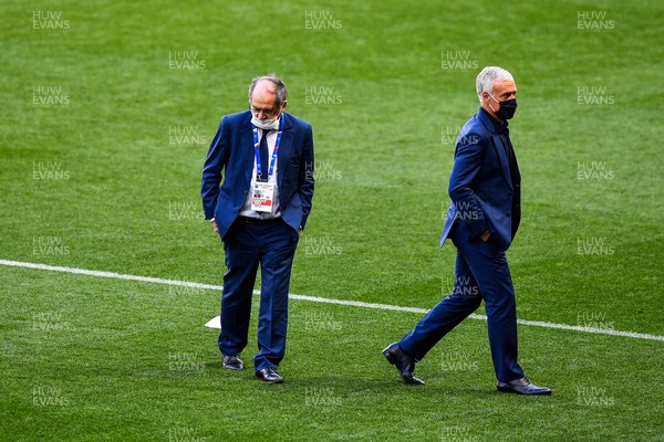 020621 - France v Wales - International Friendly - Dider Deschamps head coach of France and Noel Le Graet president of the French Football Federation