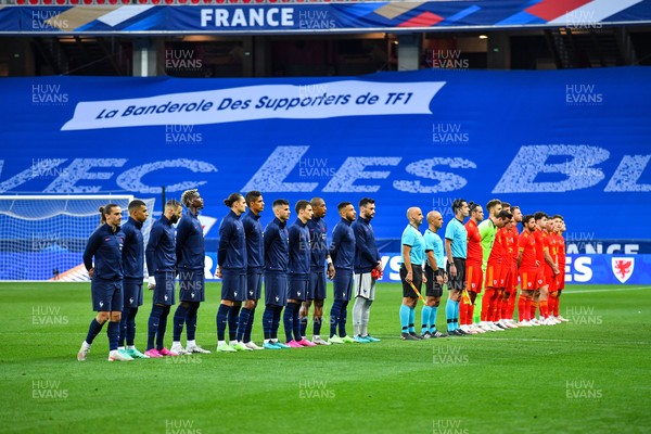 020621 - France v Wales - International Friendly - Teams line up for anthems