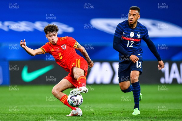 020621 - France v Wales - International Friendly - Neco Williams of Wales and Corentin Tolisso of France