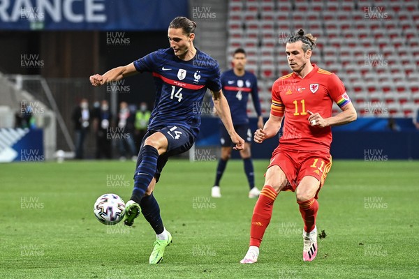 020621 - France v Wales - International Friendly - Adrien Rabiot of France and Gareth Bale of Wales