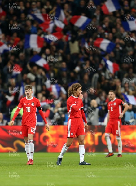 101117 - France v Wales - International Friendly - Dejected David Brooks and Ethan Ampadu of Wales